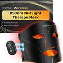 Red Light Therapy for Face Cordless LED Face Mask with 4 Light Modes (NIR 850nm, Red 630nm, Blue, Amber), 272 LEDs, 10-Min Timer, Rechargeable for Glowing Skin at Home
