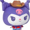 TeeTurtle Cloudheads Cowgirl Kuromi Plush - 8-Inch Amazon Exclusive Official Sanrio Stuffed Animal with Embroidered Details - Soft Cuddly Plush Toys for Kids, Teens, and Adults