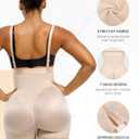 SHAPELLX Tummy Control Shapewear Butt Lifting Shapewear for Women with Compression Faja Body Shaper (Beige, XL)