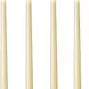 Everymoment Ivory Taper Candles - 4 Pack 10 Inch Candlesticks - Dripless & Smokeless Tapered Candle 8 Hours Unscented Cream Candle Sticks - Perfect for Wedding Holiday Dinner Party Home Decor
