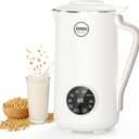40oz Nut Milk Maker Machine - Multi-Functional Automatic Almond with 10 Blades, Plant-Based, Oat, Soy, and Dairy Free Beverages 12 Hours Timer/Auto-clean/Room Temp/Keep Warm/Boil, White