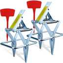 2 Pack Mole Traps,Galvanized Steel Scissor Trap,Reusable Mole Trap Killer,Easy Set Mole Eliminator Trap for Lawns