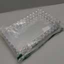 Feyarl Crystal Perfume Tray Cosmetic Makeup Vanity Tray Jewelry Trinket Rings Earrings Organizer Decorative Tray Storage for Home Deco Wedding Dresser Tabletop Girl Women Gift(10" x 6 "Silver)