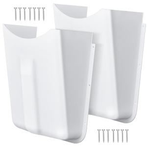 2 Pcs Lavatory Protector, White ABS Lavatory Shroud Bathroom Sink Cover with 7 Flat Head Self Tapping Screws for Concealing Pipes Under Sink for Easy Installation Fits Standard Basin