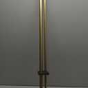Double Curtain Rods 36-72 Inches for Windows, 1 Inch Diameter Adjustable Heavy Duty Drapery Rod with Aluminum Alloy Brackets and Finials, Modern Stylish Dual Curtains Rod, Brushed Gold