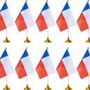 WXTWK 12 Pack American USA Texas Desk Flag Small Mini US Texas State Table Flags With Stand Base Festival Events Celebration Decorations