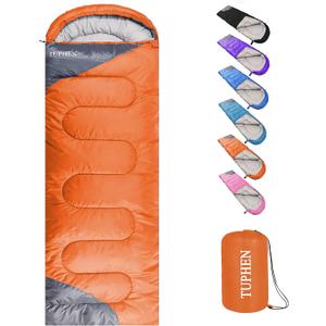 tuphen- Sleeping Bags for Adults Kids Boys Girls Backpacking Hiking Camping Microfiber Liner, Cold Warm Weather 4 Seasons Indoor Outdoor Use, Lightweight & Waterproof