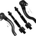 SCITOO 4pcs Front Suspension Kit Inner Tie Rod End Outer Tie Rod End Fit 2006-2011 for Honda Civic (1.8L Non-Si)
