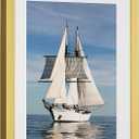 PEALSN 12x16 Picture Frame, Display Pictures 8.5 x 11 with Mat or 12 x 16 without Mat for Wall Mounting Display, Photo Frames, Gold.
