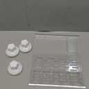 Large Size Acrylic Turtle Basking Platform, Fish Tank Aquarium Platform, Tortoise Resting Terrace with 3PCS Suction Cups (Clear)