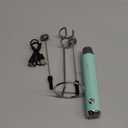 Maestri House Rechargeable Milk Frother with Stand, LunaFro Handheld Electric Foam Maker Waterproof Detachable Stainless Steel Whisk Drink Mixer Foamer for Lattes, Cappuccino (Blue)