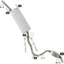 Middle Muffler Resonator Tail Pipe Kit Compatible with 2006 2007 2008 Toyota RAV4 2.4L/ 2009 2010 2011 2012 RAV4 2.5L, Direct Fit Exhaust System Set Replacement Parts