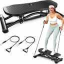 Balance Board for Adults, Rocking Stepper with Resistance Bands, 300LBS Portable Wobble Board, Quiet Side to Side Ski Simulator Trainer Exercise Machine for Home Gym Core Workout