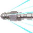 MIZORLIE Pressure Washer Sewer Jetter Nozzle with Stainless Steel, Mini Compact Durable Sewer Jet Nozzle,Pressure Drain Jetter Hose Nozzle,1/4'' Quickly Connector, 5000 PSI (1 Set)