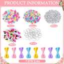 24 Sets Christian Keychain Making Craft Kit, DIY Religious Bible Verse Keychains Set 1.57" Acrylic Christian Keychains with Alphabet Cross Heart Beads for Father's Day Party Women Men(Spanish), 4 cm/1.57 inch