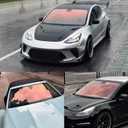 XhuangTech Window Tint for Cars, 78% VLT Chameleon Red Car Tints for Window, Blocks UV/IR Rays, Heat & Glare, Privacy Protection Adhesive Window Film for Windshield, Rear & Side Windows (30In x 10FT)
