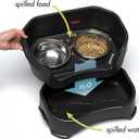 Neater Feeder Deluxe Mess-Proof Elevated Dog Bowls for Large Dogs (40+ lbs), 2 Height Adjustable (14.5 & 17.5) No-Spill Raised Dog Bowl Stand, Stainless Steel Food Bowl Set, Made in USA, Black