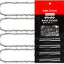 16 Inch Chainsaw Chain, 56 Drive Links, 3/8" LP Pitch .050" Gauge, Fits Craftsman, Echo, Poulan, Greenworks and More (4 Pack)