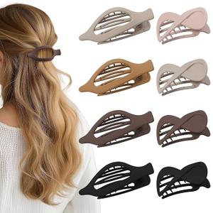 8 Piece French Flat Hair Clips for Women – Matte No-Slip duckbill Claw Barrettes for Thick & Thin Hair, Side Slide Volume Clips for Girls
