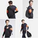 mixi Sling Bag Men Backpack Unisex One Shoulder Bag Hiking Travel Backpack Crossbody with USB Port for Men Women Versatile Casual Daypack-20 inch,Black