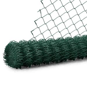 Fencer Wire 9 Gauge Green Vinyl Coated Galvanized Steel Chain Link Fence Fabric, Diamond Mesh Size 2-3/8 Inch, Galvanized Fencing Wire Roll for Garden and Animals Enclosure (4ft. x 50ft.)