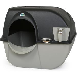 Omega Paw Elite Self Cleaning Roll 'n Clean Litter Box, Midnight Black, Large (EL-RA20-1)