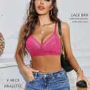 Avidlove Bralettes for Women Lace Racerback Bras Wireless Unlined Bralette Comfy Bra Sexy Lingerie Tops (XL)