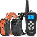 PetSpy M919 Dog Training Shock Collar, 1000 Yards, Medium to Large Dogs, with Vibration, Electric Shock and Beep, Waterproof, Remote Trainer (Two Dogs) (Two Dogs)