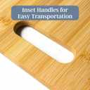 Totally Bamboo 2-Piece Cutting Board Set; 2 Assorted Sizes of Bamboo Wood Cutting Boards for Kitchen (Brown)