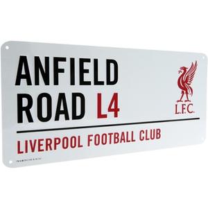 Liverpool Official Anfield Road L4 Metal Street Sign - Multi-Colour