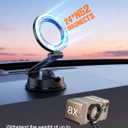 Foldable Magnetic Phone Holder for Car, 360°Rotation Cell Phone Car Mount with Strong Stable Suction, Car Phone Holder for MagSafe Compatible with iPhone 17 Pro Max 16 15 14 13 12 Plus