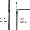 Replacement Vacuum Wand Hose - Adjustable Length (32mm/1.25") Chrome-Plated Metal Tube w/Adapter - Fits Hoover, Electrolux, Kenmore, Dirt Devil (Not for Miele)