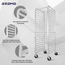 20-Tier Aluminum Sheet Pan Rack, NSF Full Size Bun Pan Rack