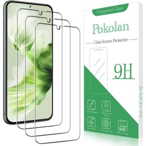 Pokolan 3 Pack Screen Protector for Samsung Galaxy S25 Plus 6.7 Inch, 9H Tempered Glass, Ultrasonic Fingerprint Unlock, Case Friendly Tempered Glass Screen Protector for Samsung Galaxy S25 Plus (Clear)