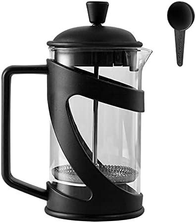 YUANBOO French Press Coffee Tea Maker, 20oz French Press Glass, Thickened Borosilicate Glass Coffee Press With 3 Filter Screens, Stainless Steel