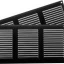 Europlast Metal System Air Distribution MR3020M Black Rectangular Grate 12”x8”