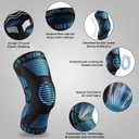 NEENCA Professional Knee Brace for Pain Relief, Medical Knee Support with Patella Pad & Side Stabilizers, Compression Knee Sleeve for Meniscus Tear, ACL, Joint Pain, Runner, Workout (Blue, Large)