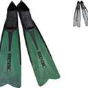 Seac Talent, Mid-Long Fins for Spearfishing, Free Diving and Diving, Green, 11-12