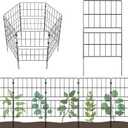31.5 Inch(H) X 20 Ft(L) Tall Decorative Garden Fence 14 Pack Fencing Panels, Metal Wire Border No Dig Fencing Animal Barrier for Dog, Flower Edging for Yard Landscape Patio Outdoor Decor