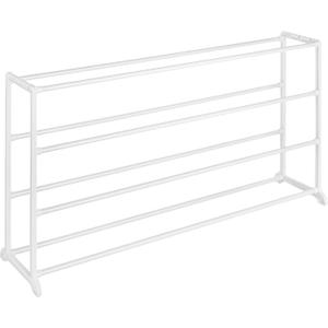 Whitmor 4 Tier 20 Pair Floor Shoe Rack - White