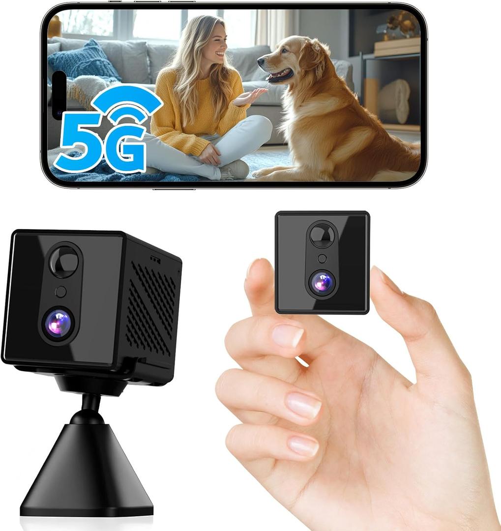 realhide 2026 Enhanced 5GHz WiFi Hidden Spy Camera, 4K Wireless Indoor Security Cam, Free Cloud Surveillance Nanny Cam, Pet & Car Camera with Longer Battery Life(APP:O-KAM Pro)