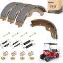 10L0L Golf Cart Brake Shoes,Brake Pads and Bendex Drum Spring Kit for Yamaha 1993-Up G14, G16, G19-G22 and 1996-Up TXT/EZGO/ST350/Workhorse/Medalist 1997 UP OEM 27943G01 27945G01 70794G01 70795G01