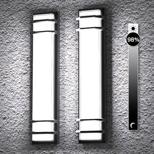 Sytmhoe Outdoor Wall Lights,2Packs 36w Dimmable LED Modern Porch & Patio Wall Light Fixture, 23.6in Black Exterior Sconce Wall Mounted Lights Suitable for Garage Courtyard House(6000K)