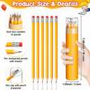 24 Pack Presharpened Pencils Bulk in Tube with Sharpener and Eraser, #2 HB Yellow Wood-cased Pencils Gift for Christmas Holiday Supplies Prize Party Favor