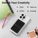 5 x 2 Pack Silicone Suction Phone Case Adhesive Mount, Silicone Sticky Holder for iPhone and Android, Hands-Free Grip for Selfies & TikTok, Gift for Women (Black)