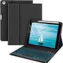 BLUTLOTUS Keyboard case for iPad 5th/6th Generation 2017/2018, 9.7 Inch iPad Air 2 Case, Removable Wireless Backlit Detachable Keyboard, Folio Smart Cover(Black)