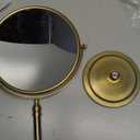 Antique Brass Makeup Mirror 1X/10X Free Standing 8 Inches 360 Swivel Dual-Sided Tabletop Makeup Mirror, Metal
