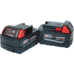 Milwaukee 48-11-1852 M18 REDLITHIUM XC 5 Ah Lithium-Ion Extended Capacity Battery (2-Pack)