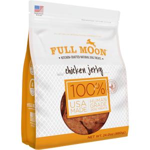 Full Moon Chicken Jerky Healthy All Natural Dog Treats Human Grade Made in USA Grain Free, 1.5 Pound (Pack of 1)(BB: January 15, 2027)