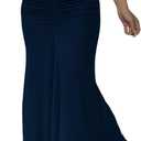 HELYO Women's Elegant Casual Work Business Summer High Waisted Dress Skirts Boho Flowy A Line Long Maxi Skirt S39 (L)